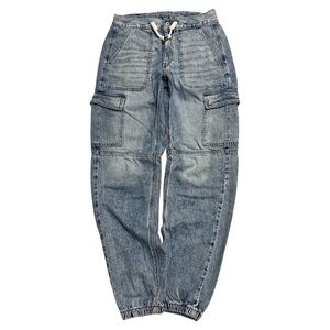 AMERICAN EAGLE Cargo Jogger High Rise Jeans 2R Ice Blue Excel. Cond.